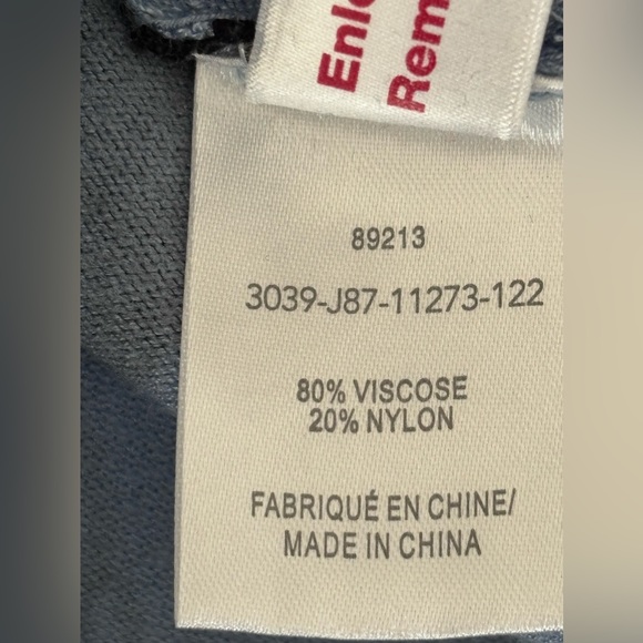 🩵 NWT Laura all over knit Floral print Soft Sweater in navy and medium blu… - Picture 7 of 9